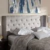 Baxton Studio Ally Tufted Upholstered Headboard Light Gray