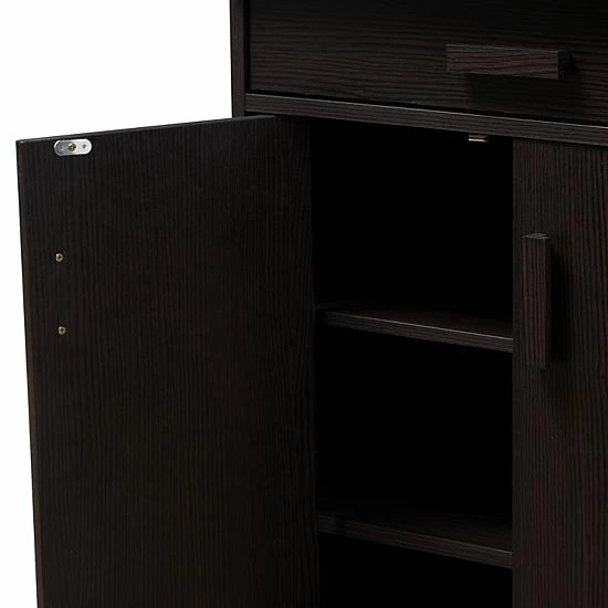 Baxton Studio Bienna Espresso Shoe Cabinet 6 Baxton Studio Bienna Espresso Shoe Cabinet - Image 6