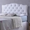 Baxton Studio Rita Faux Leather Scalloped Headboard White