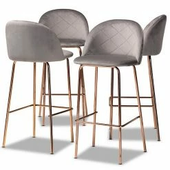 Baxton Studio Addie Bar Stool 4-piece Set Navy Blue Rose Gold 8 Baxton Studio Addie Bar Stool 4-piece Set Navy Blue Rose Gold -Baxton Studio Sales unnamed file 7146