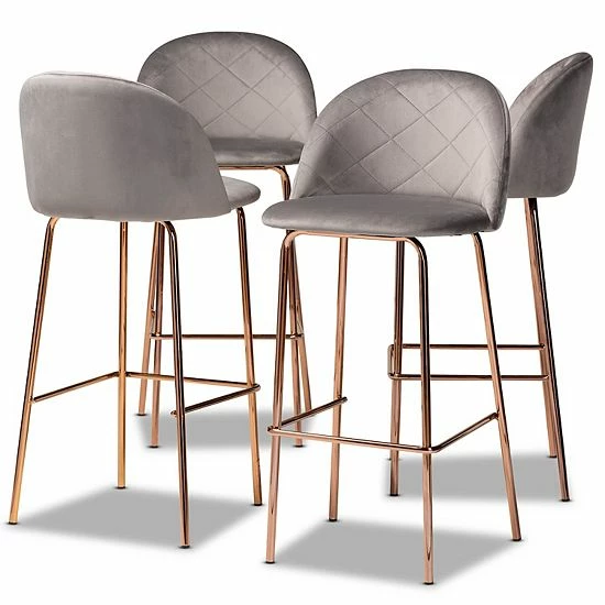 Baxton Studio Addie Bar Stool 4-piece Set Navy Blue Rose Gold Baxton Studio Addie Bar Stool 4-piece Set Navy Blue Rose Gold -Baxton Studio Sales unnamed file 7146