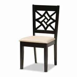 Baxton Studio Nicolette Dining Table & Chair 5-piece Set Sand Dark Brown -Baxton Studio Sales unnamed file 7157