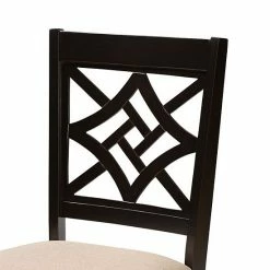 Baxton Studio Nicolette Dining Table & Chair 5-piece Set Sand Dark Brown -Baxton Studio Sales unnamed file 7160