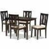 Baxton Studio Fenton Dining Table & Chair 5-piece Set