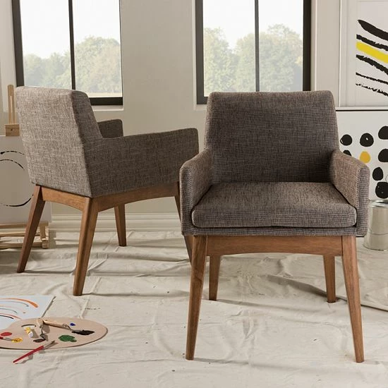 Baxton Studio Mid-Century Modern Dining Chair 2-piece Set 1 Baxton Studio Mid-Century Modern Dining Chair 2-piece Set