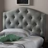 Baxton Studio Myra Scalloped Twin Headboard Gray