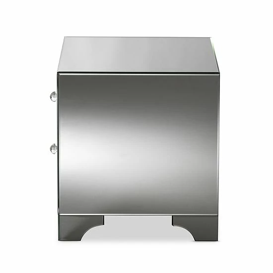 Baxton Studio Farrah Mirrored Nightstand 5 Baxton Studio Farrah Mirrored Nightstand - Image 5