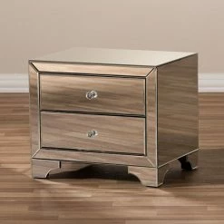 Baxton Studio Farrah Mirrored Nightstand 11 Baxton Studio Farrah Mirrored Nightstand -Baxton Studio Sales unnamed file 7247