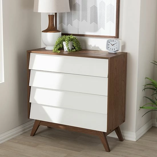 Baxton Studio Hildon 4-Drawer Dresser 1 Baxton Studio Hildon 4-Drawer Dresser