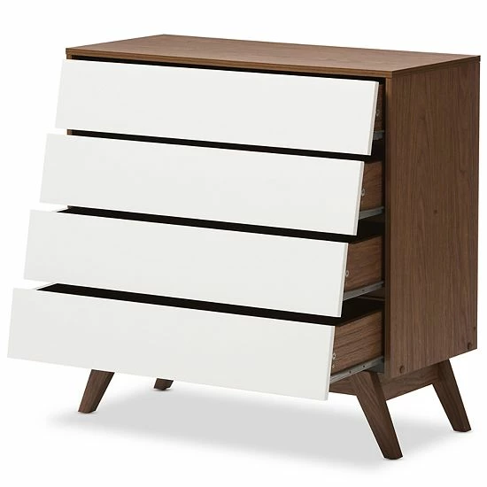 Baxton Studio Hildon 4-Drawer Dresser 3 Baxton Studio Hildon 4-Drawer Dresser - Image 3
