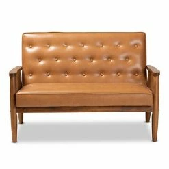Baxton Studio Sorrento Brown Loveseat 10 Baxton Studio Sorrento Brown Loveseat -Baxton Studio Sales unnamed file 7263