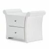 Baxton Studio Victoria Matte Finish Faux-Leather Nightstand White
