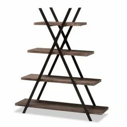 Baxton Studio Fiera 4-Shelf Bookcase
