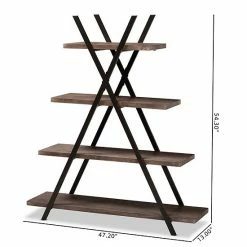 Baxton Studio Fiera 4-Shelf Bookcase -Baxton Studio Sales unnamed file 7299