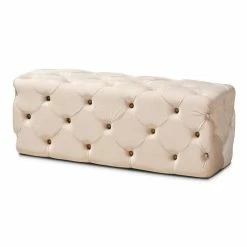 Baxton Studio Jasmine Ottoman