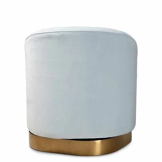 Baxton Studio Fiore Curved Back Accent Chair Navy Blue 3 Baxton Studio Fiore Curved Back Accent Chair Navy Blue - Image 3