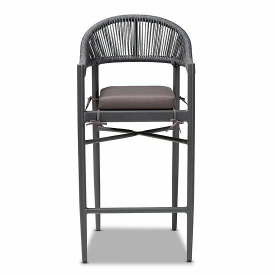 Baxton Studio Wendell Outdoor Bar Stool 3 Baxton Studio Wendell Outdoor Bar Stool - Image 3