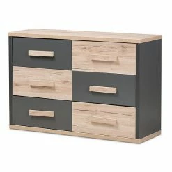 Baxton Studio Modern Two-Tone 6-Drawer Dresser