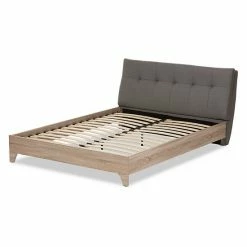 Baxton Studio Adelia Mixed Media Upholstered Bed Beige -Baxton Studio Sales unnamed file 7365