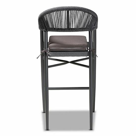 Baxton Studio Wendell Outdoor Bar Stool 5 Baxton Studio Wendell Outdoor Bar Stool - Image 5