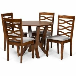 Baxton Studio Ariane Dining Table & Chair 5-piece Set