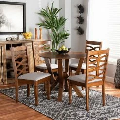 Baxton Studio Ariane Dining Table & Chair 5-piece Set -Baxton Studio Sales unnamed file 7389