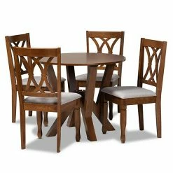 Baxton Studio Irene Dining Table & Chair 5-piece Set