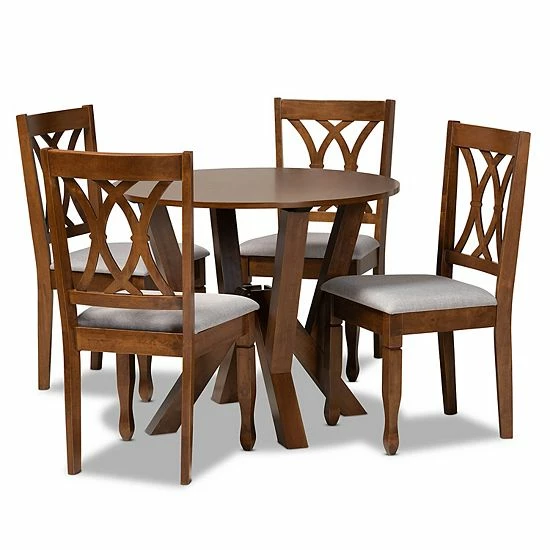 Baxton Studio Irene Dining Table & Chair 5-piece Set 1 Baxton Studio Irene Dining Table & Chair 5-piece Set