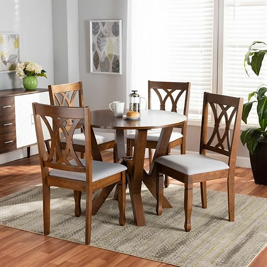 Baxton Studio Irene Dining Table & Chair 5-piece Set 7 Baxton Studio Irene Dining Table & Chair 5-piece Set - Image 7