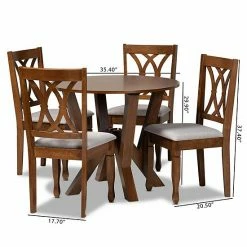 Baxton Studio Irene Dining Table & Chair 5-piece Set 15 Baxton Studio Irene Dining Table & Chair 5-piece Set -Baxton Studio Sales unnamed file 7398