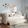 Baxton Studio Mabelle Upholstered Daybed & Trundle