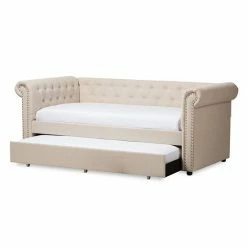 Baxton Studio Mabelle Upholstered Daybed & Trundle -Baxton Studio Sales unnamed file 7402
