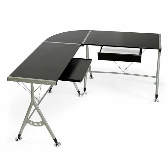 Baxton Studio Elburn L-Shaped Modern Computer Desk 2 Baxton Studio Elburn L-Shaped Modern Computer Desk - Image 2