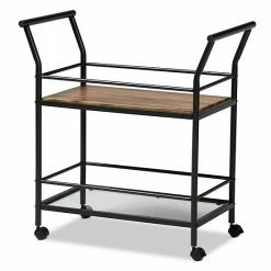 Baxton Studio Valora Wine Cart