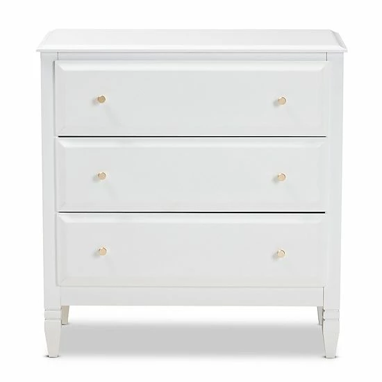 Baxton Studio Naomi 3-Drawer Dresser 4 Baxton Studio Naomi 3-Drawer Dresser - Image 4