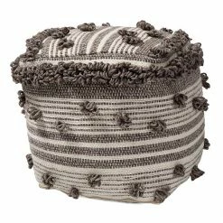 Baxton Studio Eligah Textured Ottoman