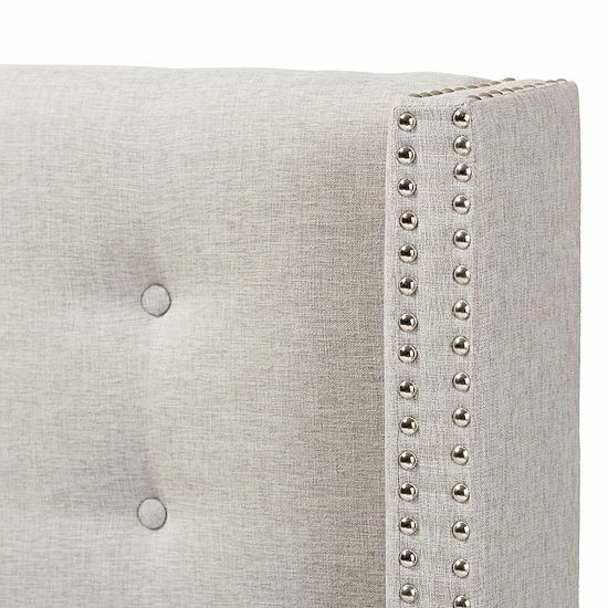 Baxton Studio Ginaro Tufted Upholstered Headboard Dark Gray 3 Baxton Studio Ginaro Tufted Upholstered Headboard Dark Gray - Image 3