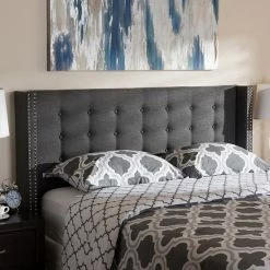 Baxton Studio Ginaro Tufted Upholstered Headboard Dark Gray 9 Baxton Studio Ginaro Tufted Upholstered Headboard Dark Gray -Baxton Studio Sales unnamed file 7472