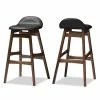 Baxton Studio Bloom Mid-Century Modern Scandinavian Bar Stool 2-piece Set