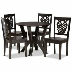 Baxton Studio Valda Dining 5-piece Set Dark Brown 18 Baxton Studio Valda Dining 5-piece Set Dark Brown -Baxton Studio Sales unnamed file 7501