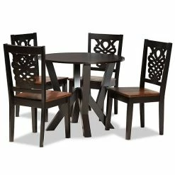 Baxton Studio Valda Dining 5-piece Set Dark Brown 19 Baxton Studio Valda Dining 5-piece Set Dark Brown -Baxton Studio Sales unnamed file 7502