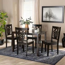Baxton Studio Luisa Dining 5-piece Set Dark Brown 16 Baxton Studio Luisa Dining 5-piece Set Dark Brown -Baxton Studio Sales unnamed file 7519