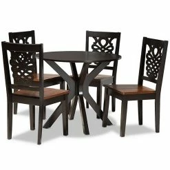 Baxton Studio Liese Dining 5-piece Set Dark Brown 19 Baxton Studio Liese Dining 5-piece Set Dark Brown -Baxton Studio Sales unnamed file 7532