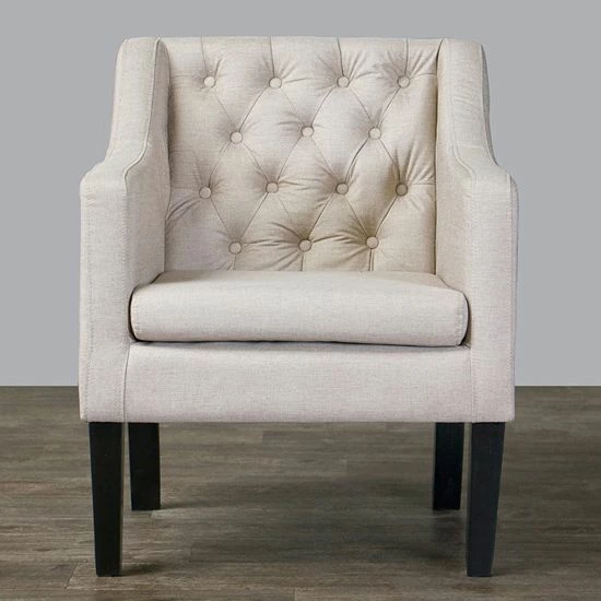 Baxton Studio Brittany Club Chair Beige 2 Baxton Studio Brittany Club Chair Beige - Image 2