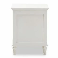 Baxton Studio Venezia Whitewash 3-Drawer Nightstand 14 Baxton Studio Venezia Whitewash 3-Drawer Nightstand -Baxton Studio Sales unnamed file 7551