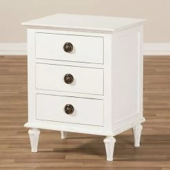 Baxton Studio Venezia Whitewash 3-Drawer Nightstand 16 Baxton Studio Venezia Whitewash 3-Drawer Nightstand -Baxton Studio Sales unnamed file 7553