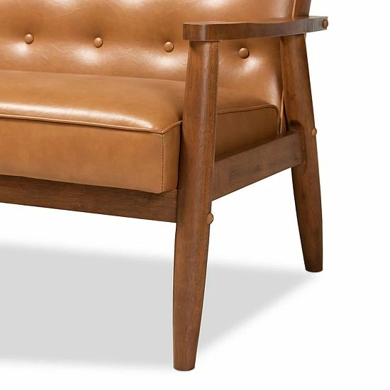 Baxton Studio Sorrento Brown Living Room Set 7 Baxton Studio Sorrento Brown Living Room Set - Image 7