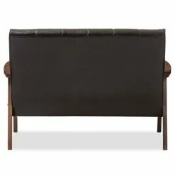 Baxton Studio Nikko Loveseat Brown 6 Baxton Studio Nikko Loveseat Brown -Baxton Studio Sales unnamed file 7600