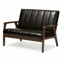 Baxton Studio Nikko Loveseat Brown 7 Baxton Studio Nikko Loveseat Brown -Baxton Studio Sales unnamed file 7601