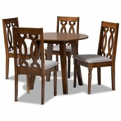 Baxton Studio Pia Dining Table & Chair 5-piece Set